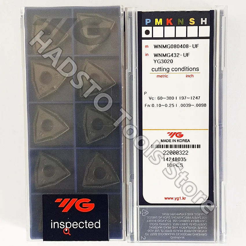 WNMG060404-UF YG3020/WNMG080404-UF YG3020/WNMG080408-UF YG3020 Original YG carbide inserts Turning inserts For Finishing Steel