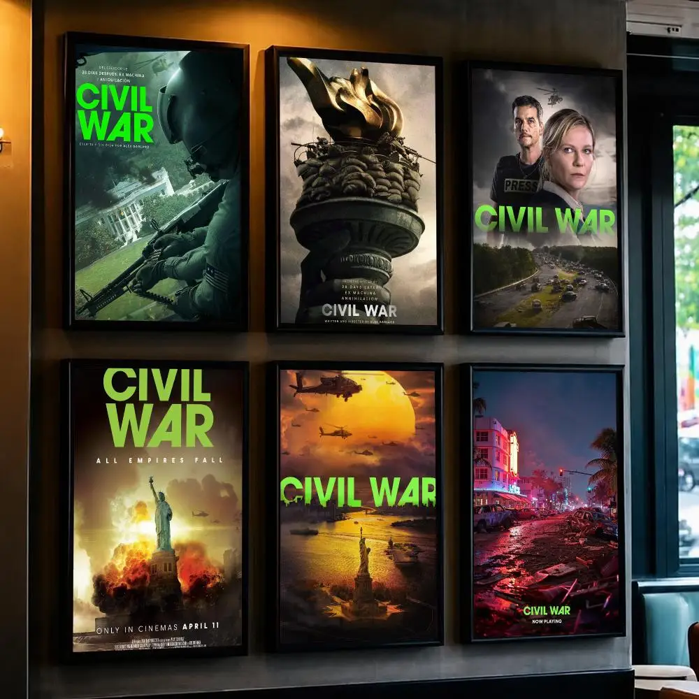 classic movie C-Civil War-R Poster Minimalist Wall Sticker for Cafe Office Bar Home Decor and Gift