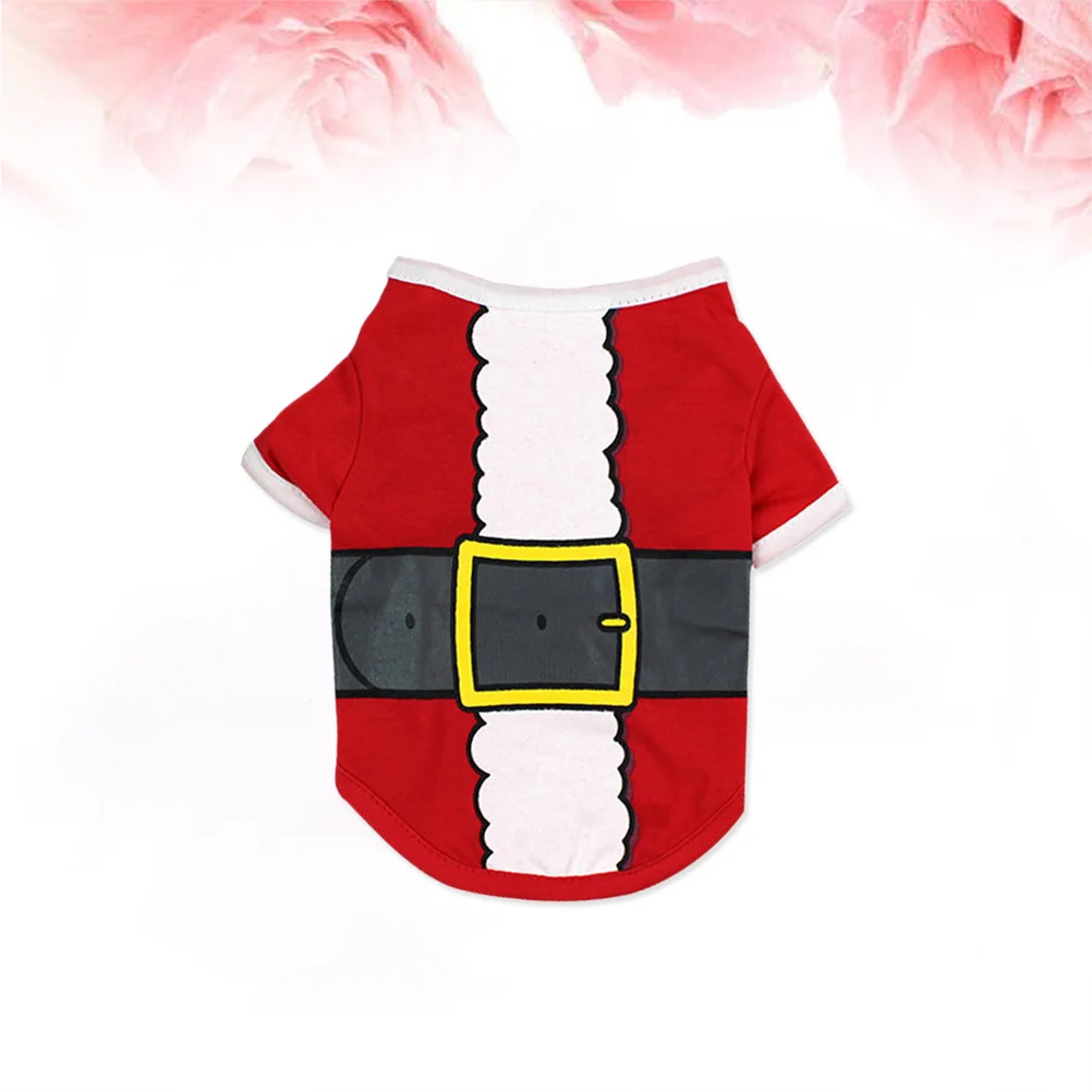 

Pet Santa Claus Costume Dog Christmas Clothes Sweater Shirt Size S Keeps Dogs Warm Cute Xmas Dog Clothes Pet Santa Claus Costume
