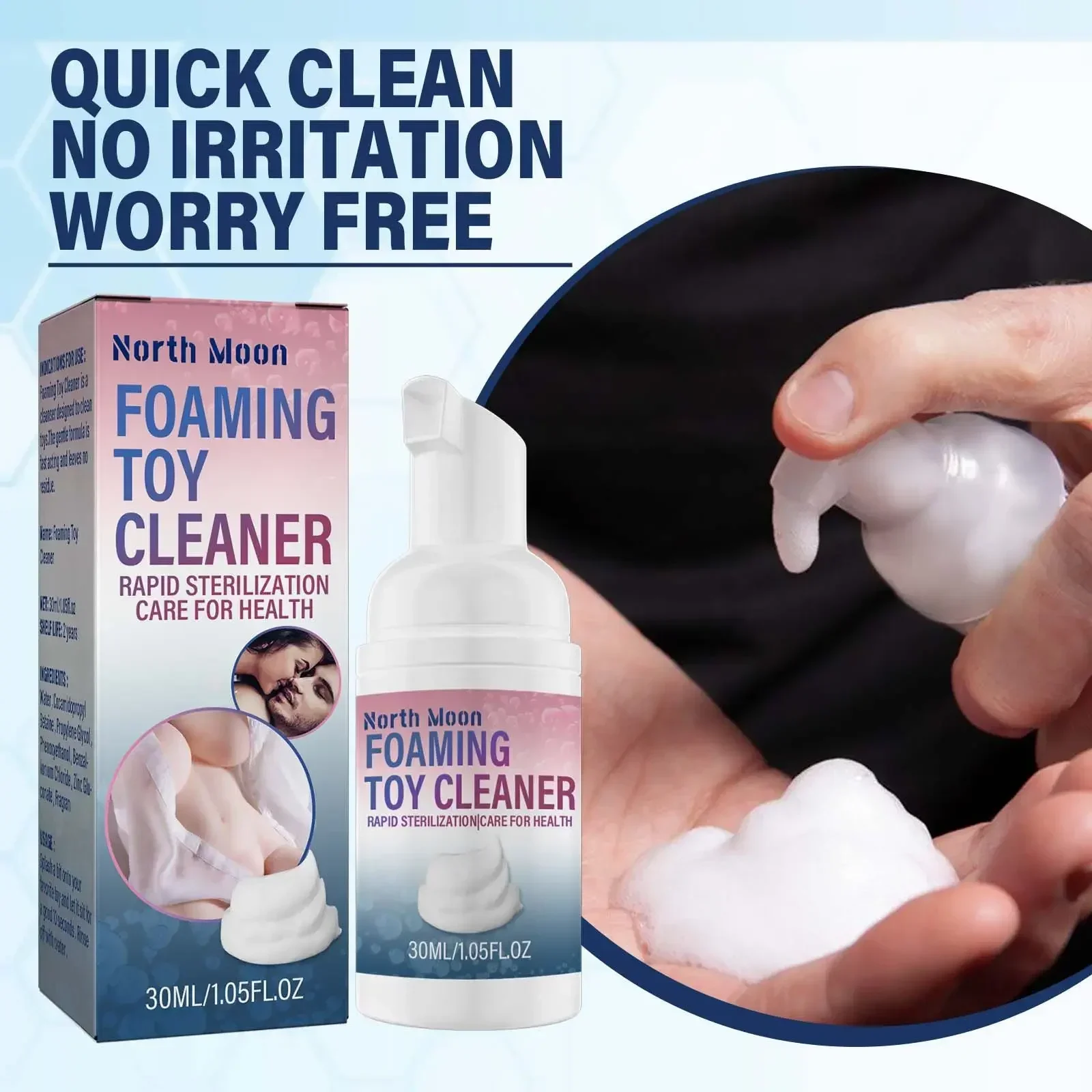 Adult Sex Toy Foam Cleaner Sex Toy Dry Cleaner Mild and Non Irritating Quick Cleaning Without Residue