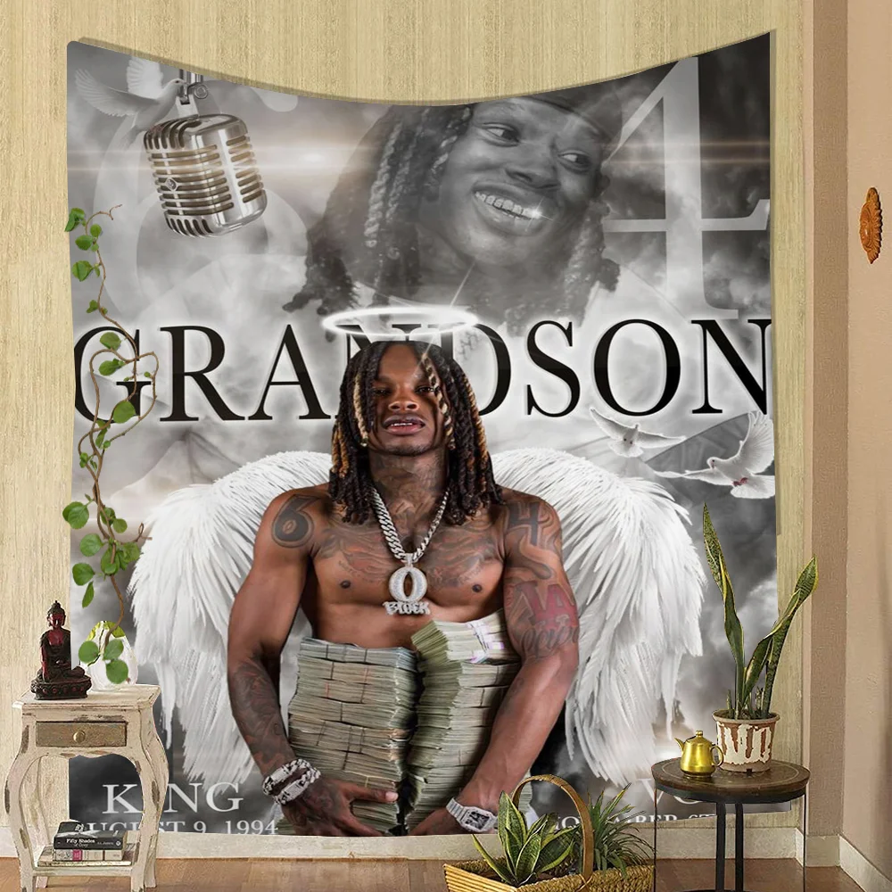 K-King Rapper V-Von Printed Large Wall Tapestry Art Science Fiction Room Home Decor Decor Blanket