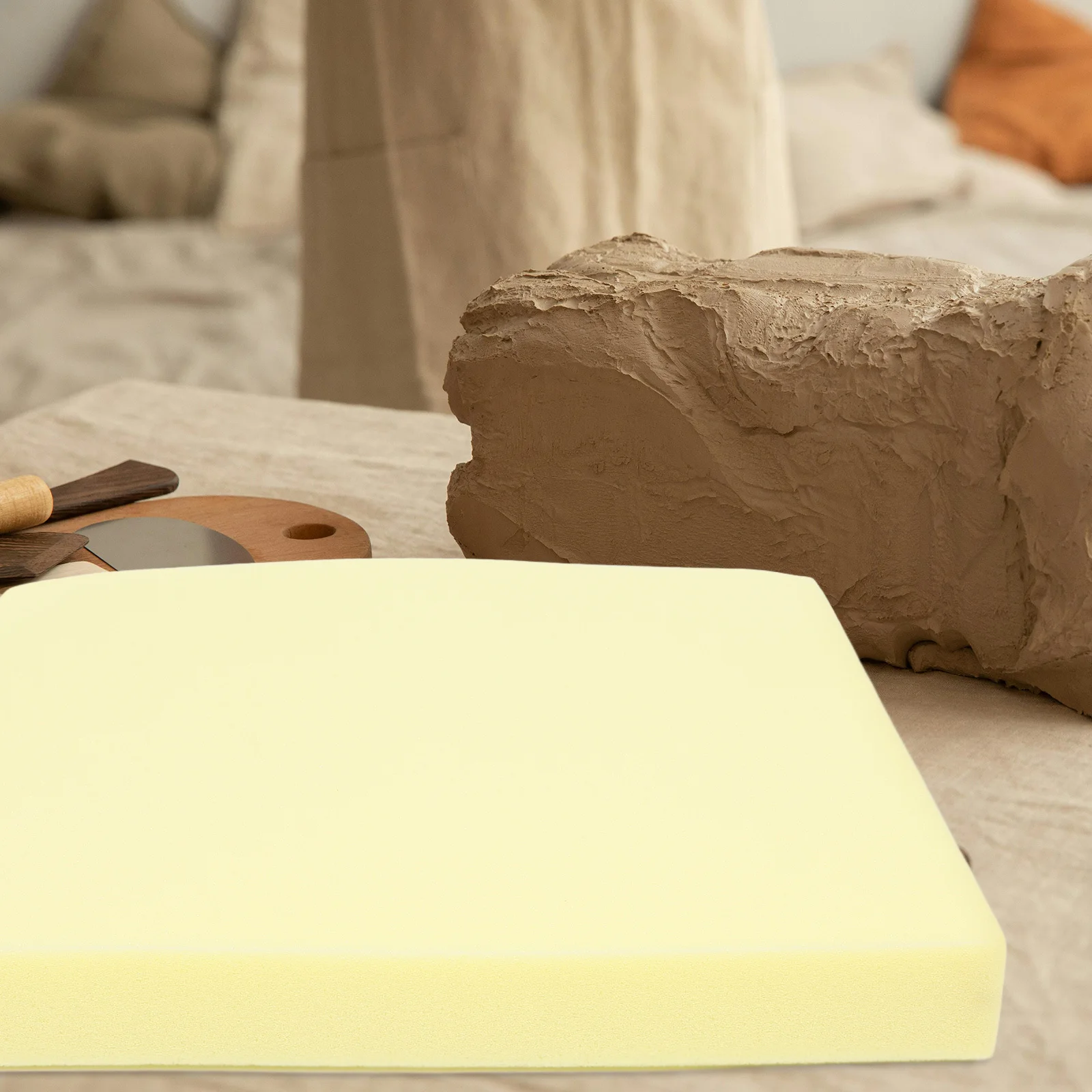 

Tofficu Pottery Sponge Mat 17.7 Inch Absorbent Pad for Ceramic Studio School Craft Use