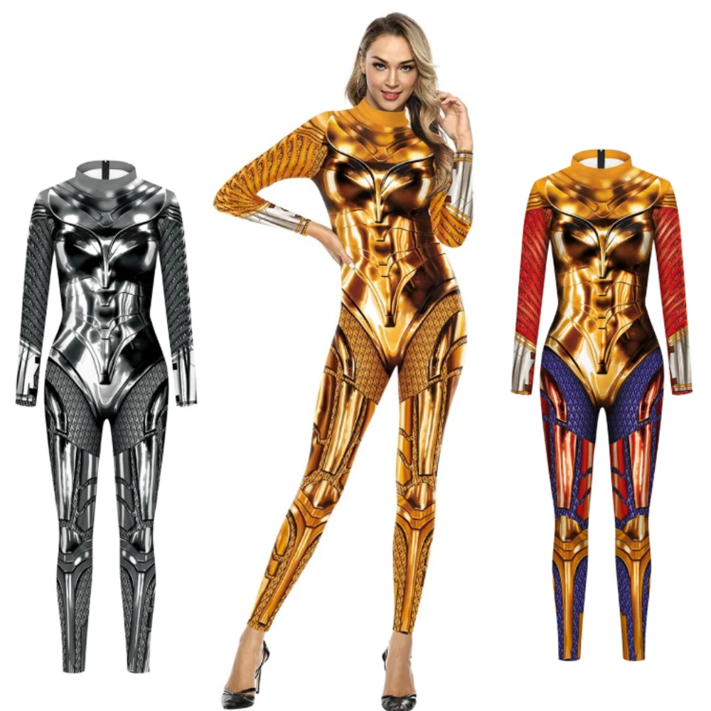 

2025 New Halloween Cosplay Costume Unisex Heroic Style 3D Print Bodysuit Performance Wear Spooky Season Gradient Aesthetic