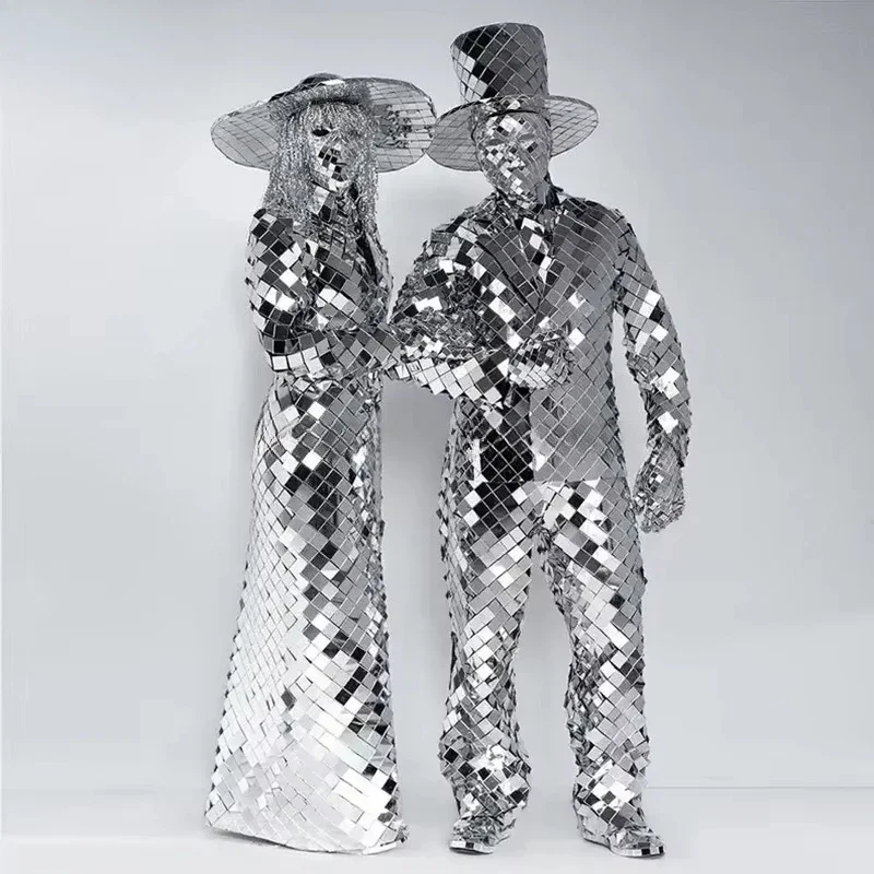 Unisex Light Emitting Diode Robot Clothing Fashion Glow Jacket Graduation Show
