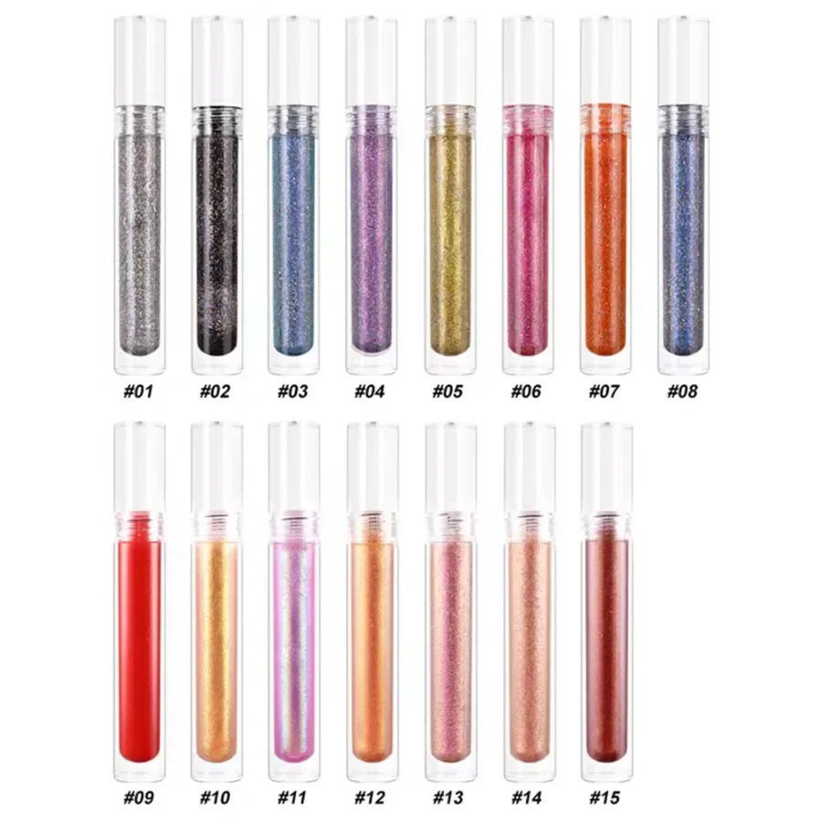 Private Label 8 kleuren Diamond Pearl Iriserende Lipgloss Glanzend Langdurig Gemakkelijk aan te brengen Kameleon Laser Vloeibare Lipstick Bulk