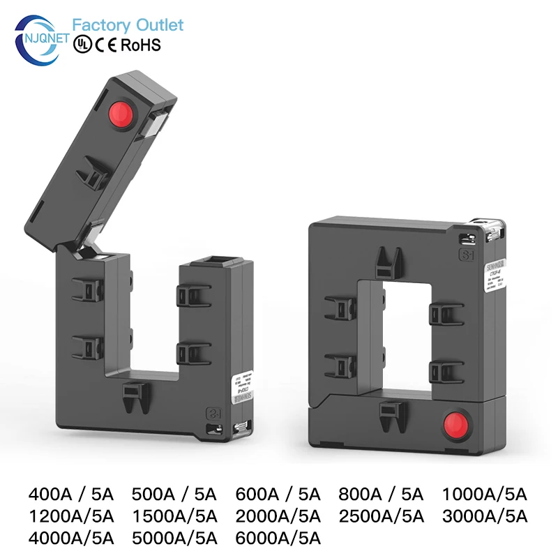 

Split core current transformer open type QNCTK2-58 500/5 600/5 800/5 1000/5 Current Sensor Clamp CT for current measurement