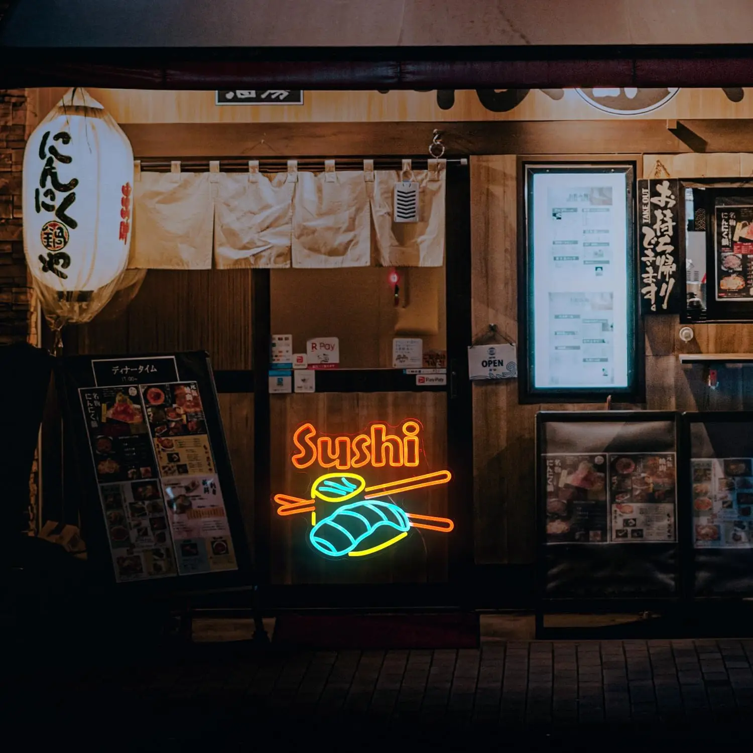 Sushi Neon Sign LED Light Up Sign Wall Decor Japanese Japan Ramen Shop Restaurant Home Kitchen Party Store Food Fish Tuna Salmon