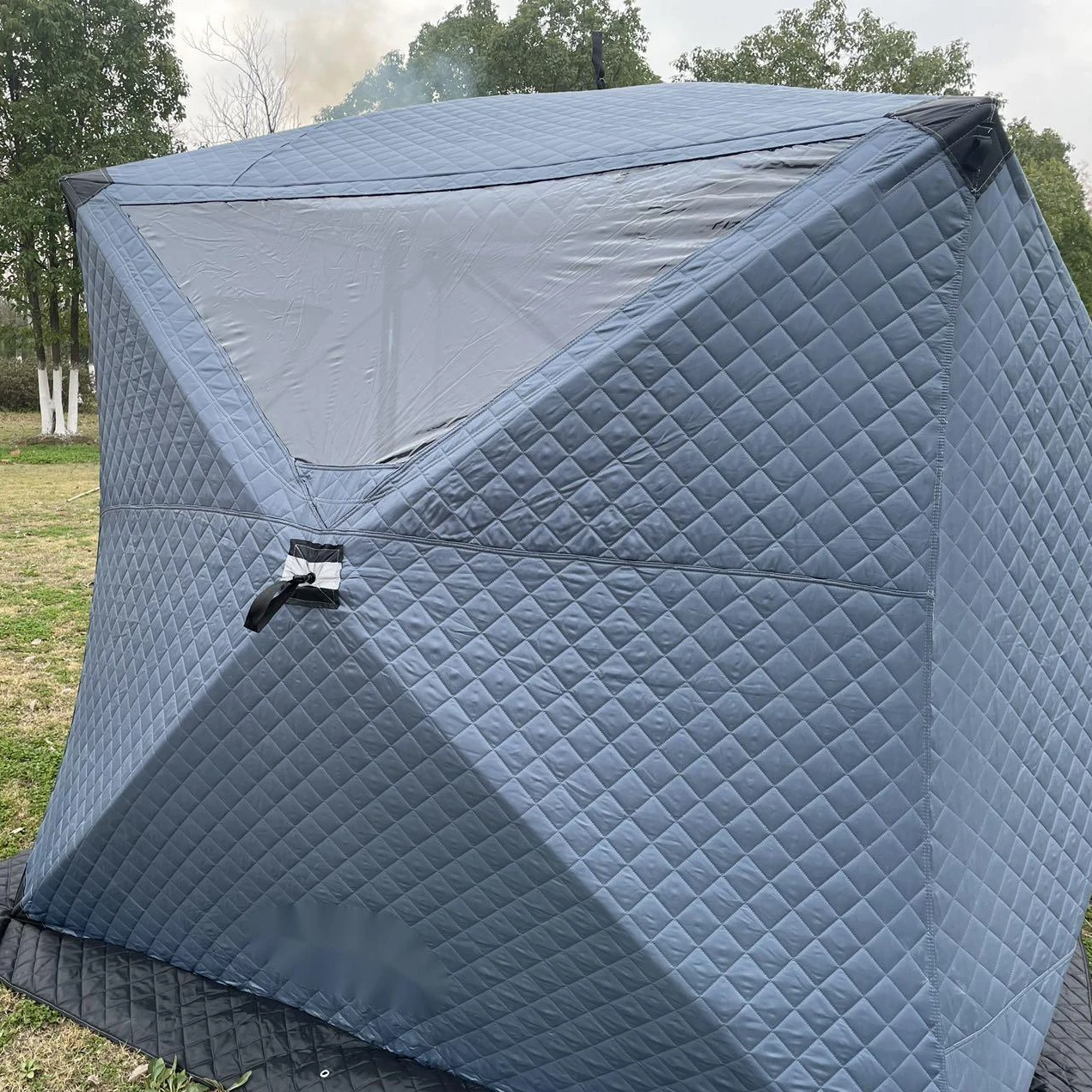 Pop Up Custom Outdoor Sauna Tent Room Portable Square Hiking Insulated Camping Snow Ice Cube Winter Fishing Tent House