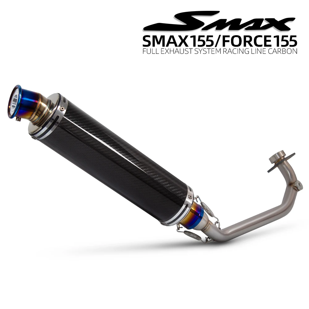 

Moto Exhaust Full System Modify Stainless Escape Front Link Pipe For SMAX SMAX155 FORCE FORCE155 GP-89 Muffler with DB Killer
