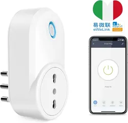 EWelink Smart Socket Italy 16A/20A Wifi Smart Plug With Power Monitoring EWelink APP Remote Control Google Assistant Alexa