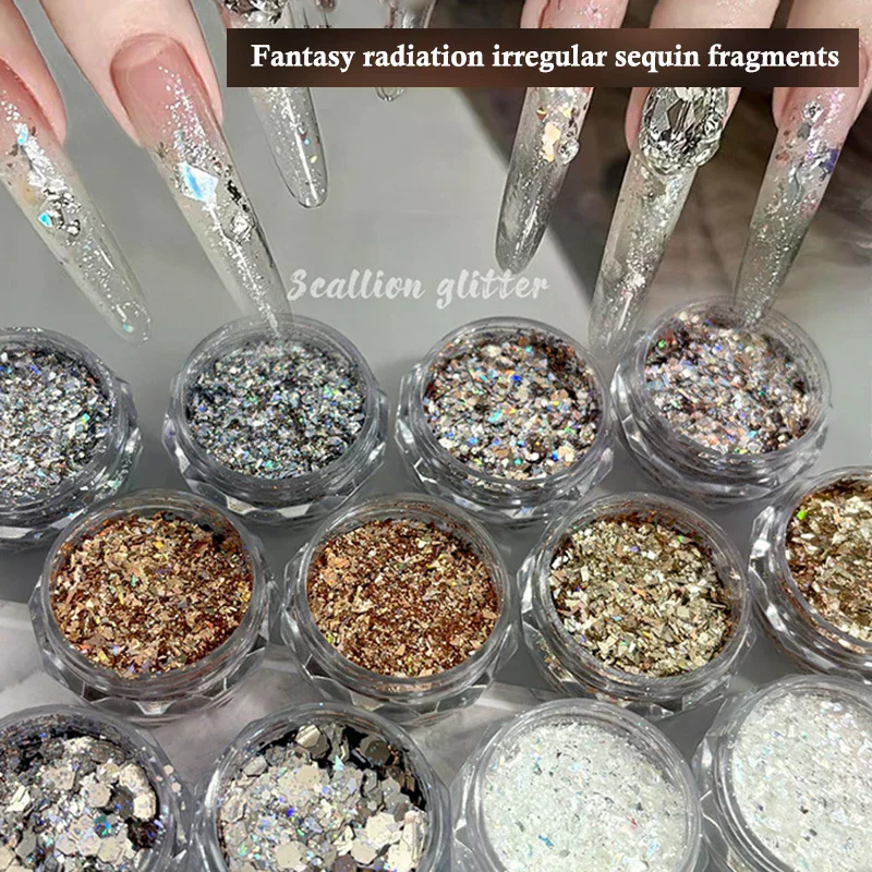 1Box Mini Sparkling Star Nail Glitter Sparkling Pentagram Nail Decoration Nail Salon Design Accessories DIY Nail Art Design
