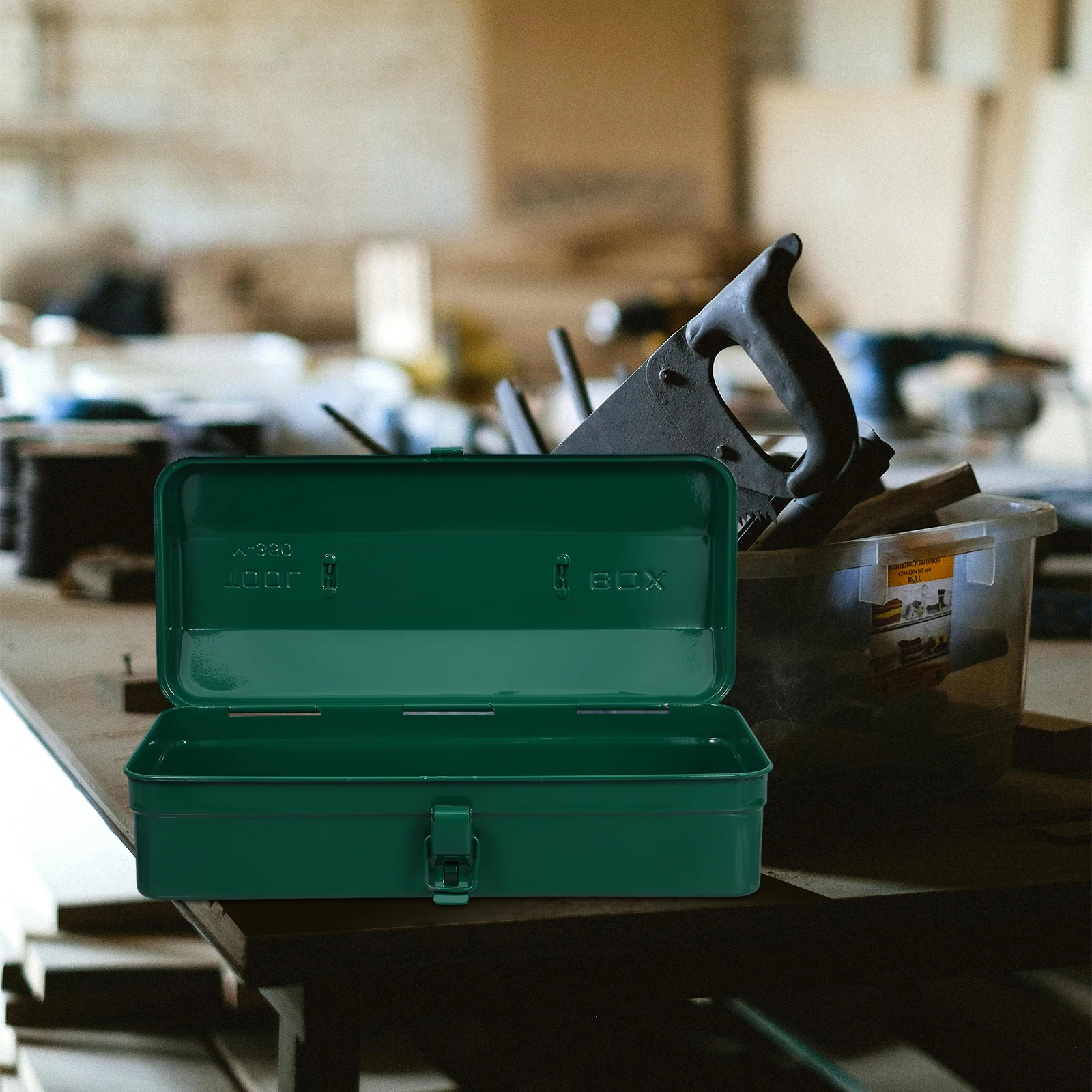 

Iron Storage Box Metal Toolbox for Large Capacity Handheld Organizer Nail Box green box power tool set small tool box
