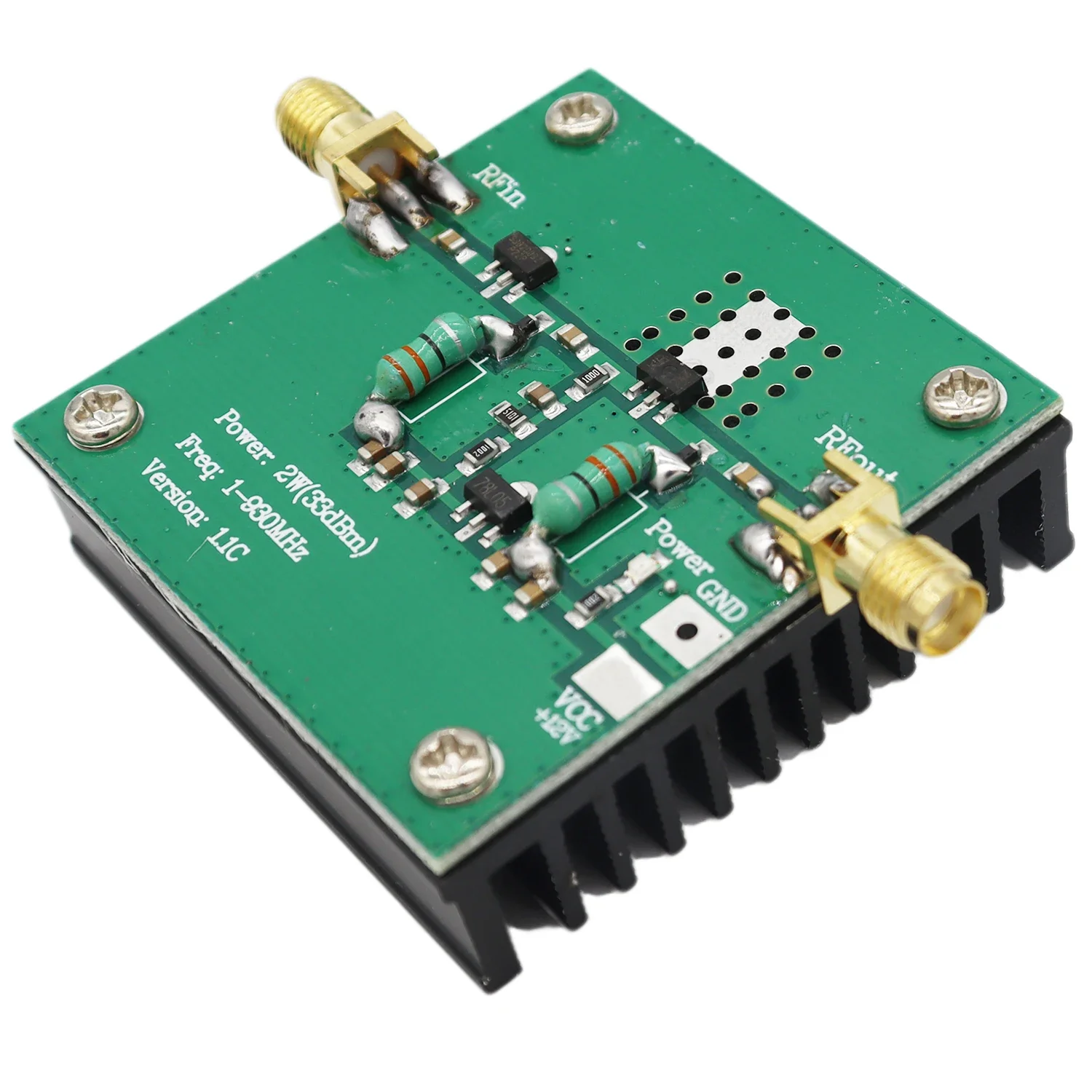 1-930MHz 2W RF Amplifier RF Broadband Power Amplifier Module for Radio Transmission FM HF VHF