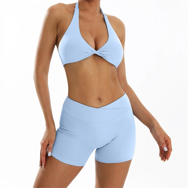 Butt Lifting Sports Set Shorts Gym Exercise Clothes Women's Yoga Suit For Fitness Short and Underwear Training Workout Tracksuit 2