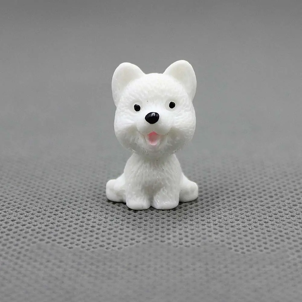 Realistico mini cani in resina decorazioni per la casa decorazione fai da te cucciolo figurine in miniatura modello simpatici animali ornamenti per cani micro paesaggio