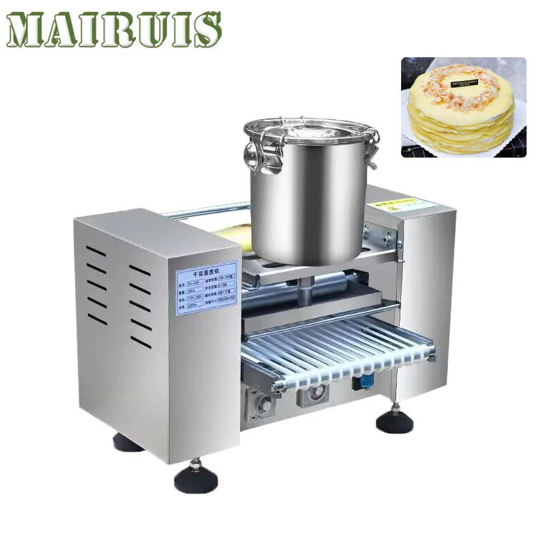 12 Inch Commercial Use Thousand Layer Pancake Mini Mille Crepe Cake Machine Mango Durian Spring Roll Skin Crepes Making Maker