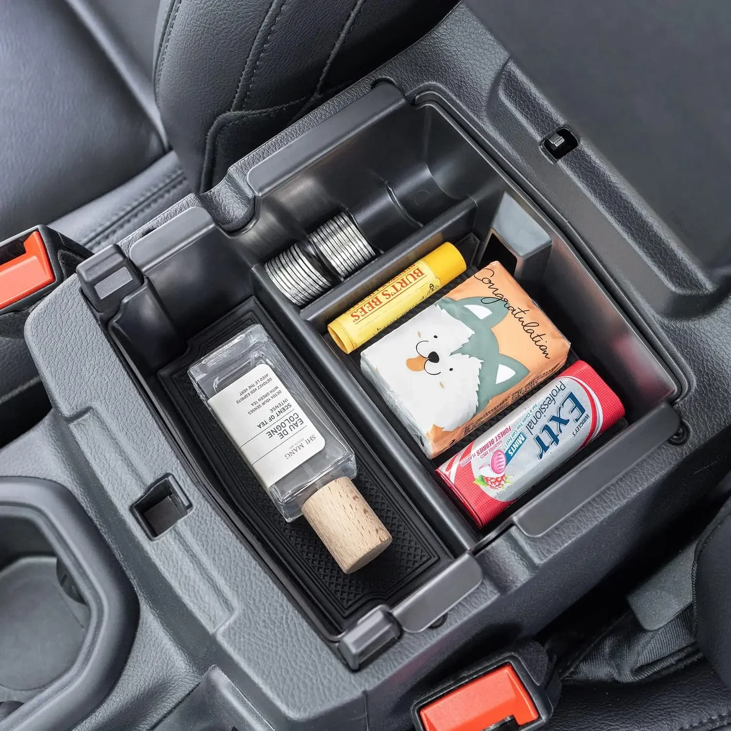 Center Console Organizer Compatible with Jeep Wrangler JL/JLU 2018-2023 2024 Armrest Tray Storage Car Interior Accessories view 2