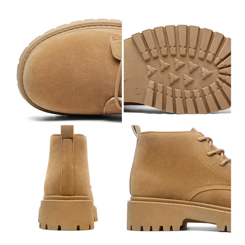 الرجال عالية أعلى منصة الأحذية النمط البريطاني الراقية تشيلسي الأحذية موضة الرجعية الرجال الأدوات حذاء من الجلد أحذية رجالي بوتاس Hombre #6