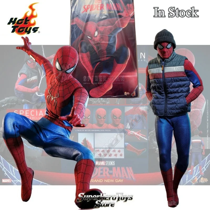 In Stock Hottoys MMS892/MMS893 Spider-Man: Brand New Day - 1/6th Scale Spider-Man Collectible Figure (Deluxe Version) Gifts