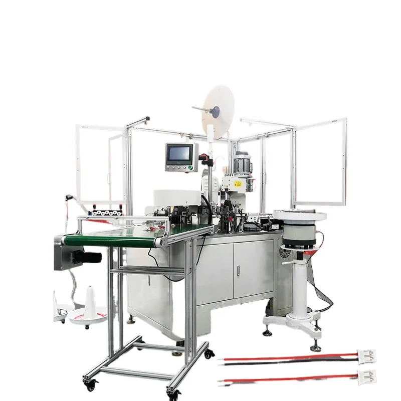 Automatic rubber shell terminal machine double-head automatic rubber shell single head tin piercing machine equipment 2positions