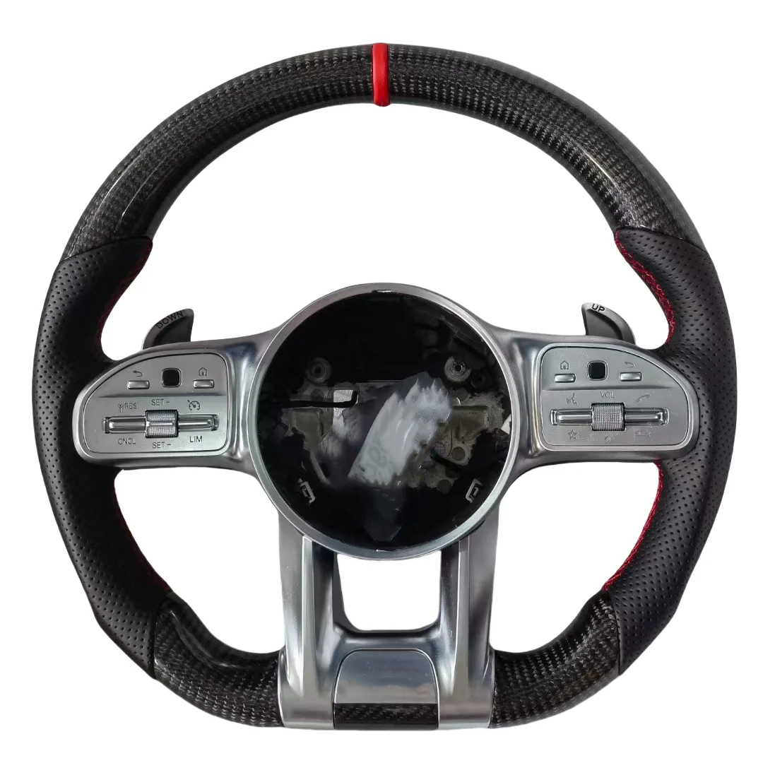 

Professional Custom Amg Steering Wheel for Mercedes benz s Class W222 W221Mahogany to Carbon Fiber AMG Steering Wheel Assembly