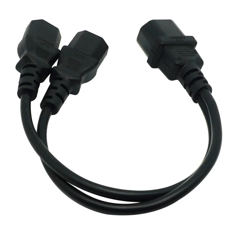 IEC 320 C14 to 2xC13 Splitter Cord Power Cord Cable IEC 320 Male to double c13 2 Female Adapter Power extension cord