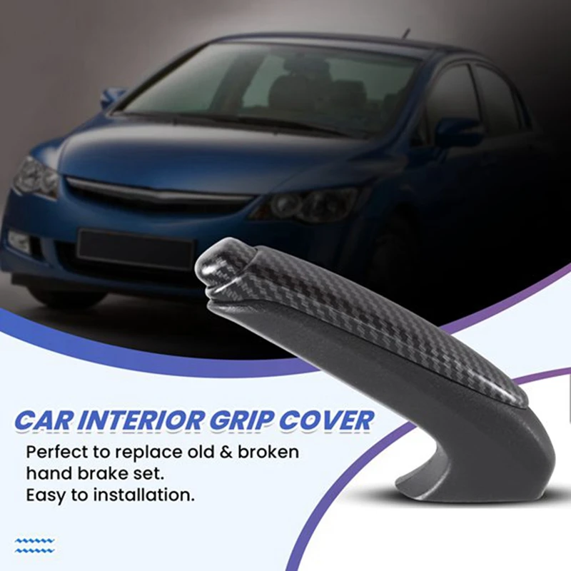 47115-SNA-A82ZA Carbon Car Interior Parking Emergency Hand Brake Handle Lever Grip Cover For Honda Civic 2006-2011