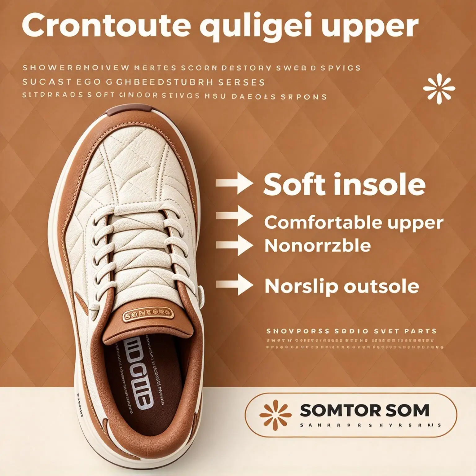 Skechers CONTOUR FOAM 150417‑NTBR/150417-BBK Women Casual Shoes Natural Brown Color Block Comfort Daily Walking Sneakers