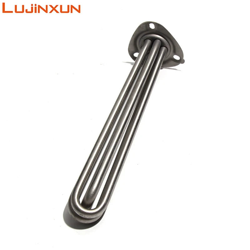 LUJINXUN Triangle Flange 63mm Electric Heating Element 12KW/6KW/9KW 201SS Water Heater Tube for Dishwasher Water Tank