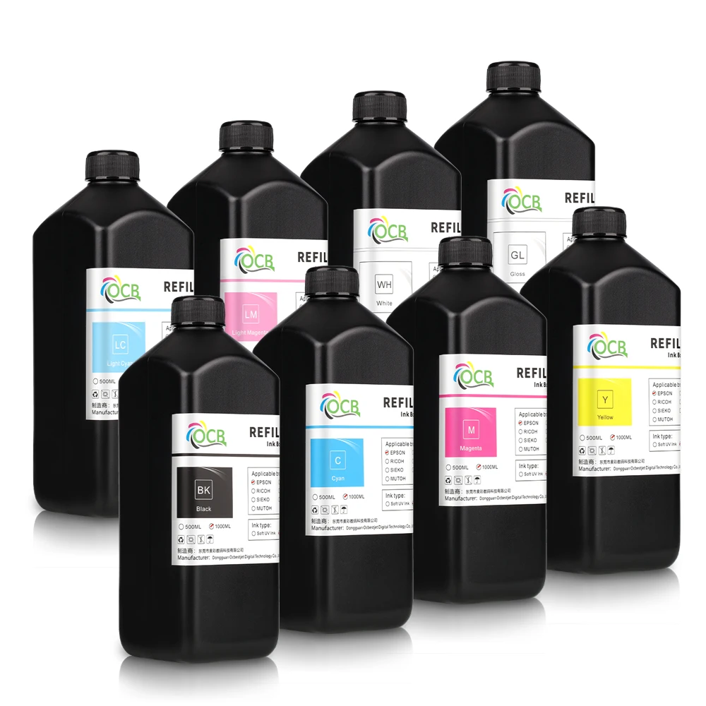 (Buy 1 Free 1) 1000ML LED UV Ink For Epson XP600 TX800 XP-600 TX-800 L800 L805 L1800 R290 R300 1390 1400 1410 1430 DX5 DX7 i3200