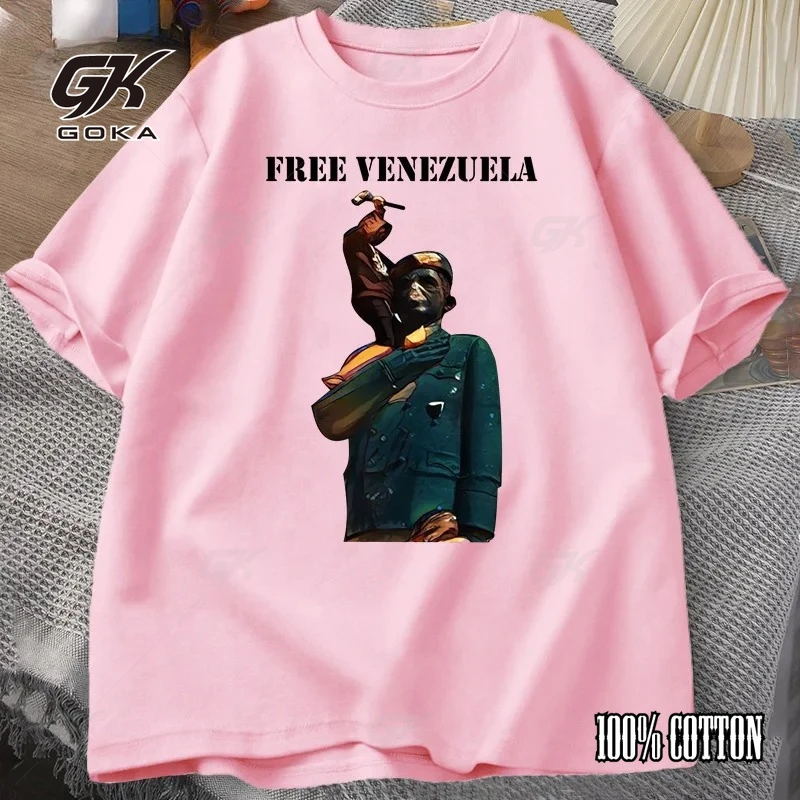 فنزويلا 2025 تي شيرت الرجال النساء القطن TshirtShort كم مطبوعة الجرافيك تي شيرت الشارع الشهير عادية تيز ملابس رجالي