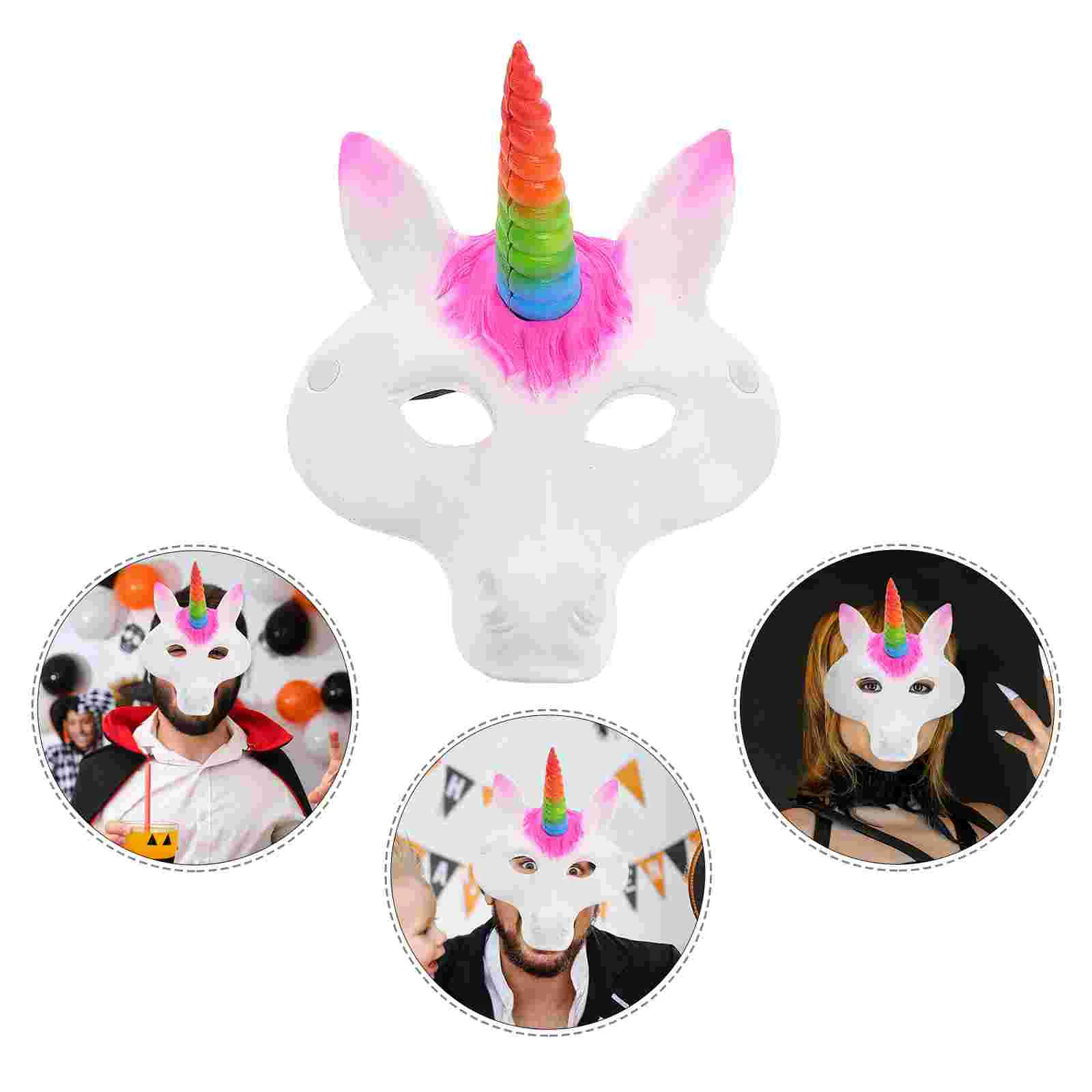 Unicorn Mask Party Photography Prop Halloween Costumes Three-dimensional Aldult Masks Venetian Eyemask Pu Child Miss