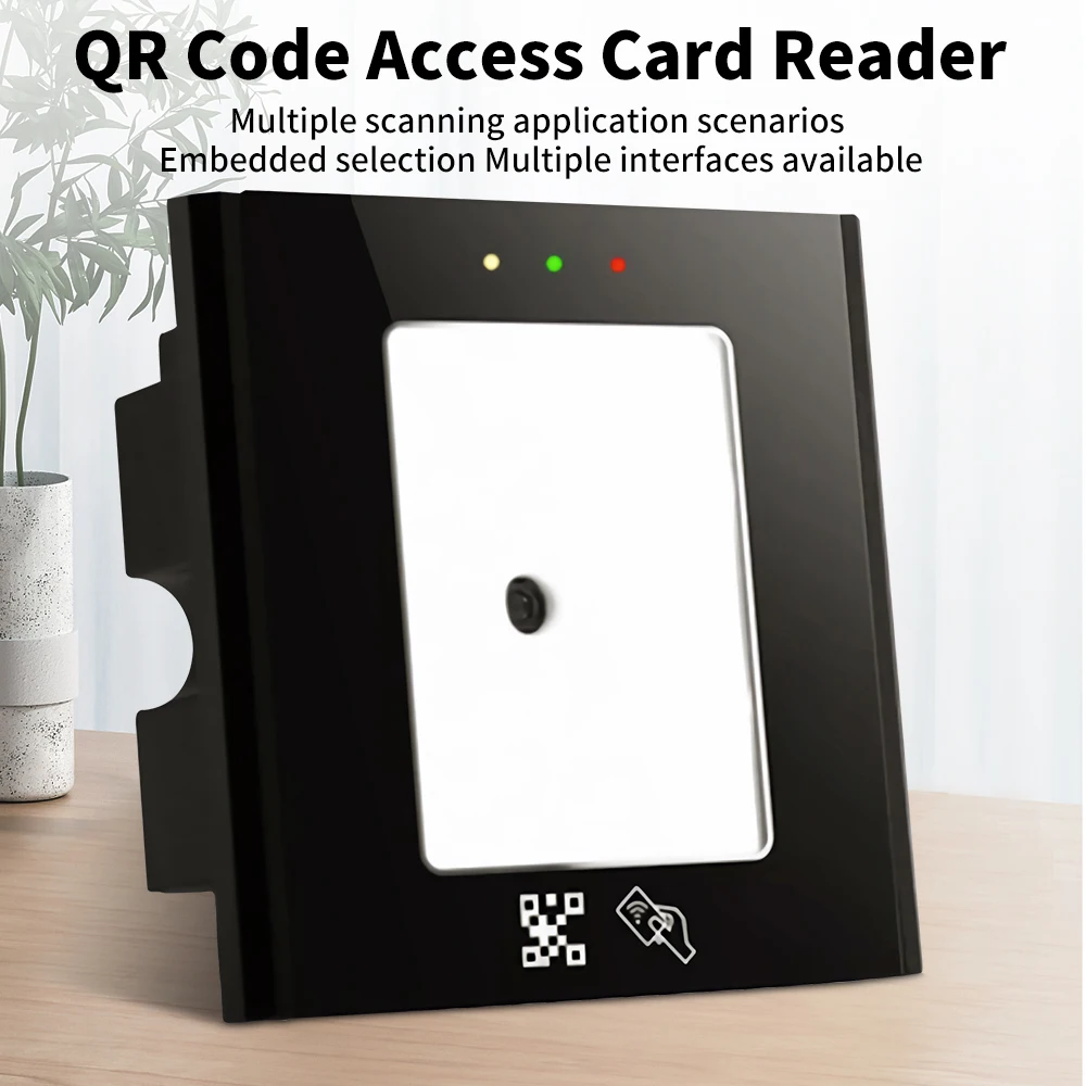 NFC Embedded Turnstile Scanner,Dynamic QR Code RFID Card Reader with TCP/IP, RS232/RS485, WG26/34, USB for Access Control System
