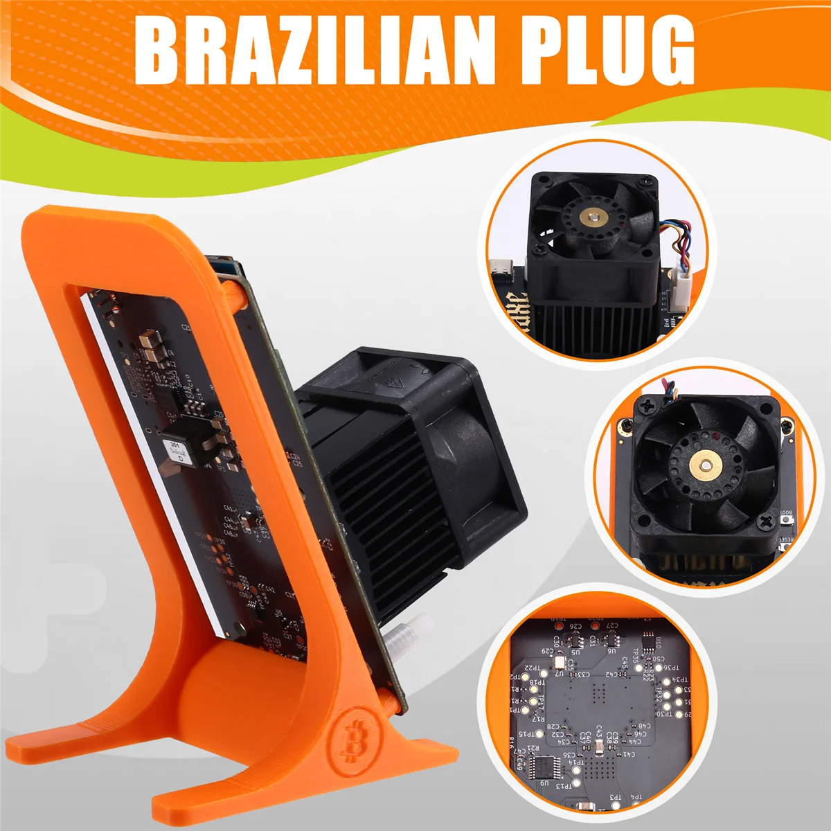 BABQ Bitaxe Gamma 601 Solo Miner 1.2TH/S BM1370 Asic Chip 18W From Antminer S21 Pro Bitcoin BTC Miner Wth Bracket EU Plug