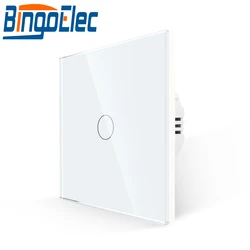 EU Touch Switch Sensor Switches No Neutral Wire Required LED Crystal Glass Panel 1/2/3 Gang Wall Lamp Light Switch AC100-240V