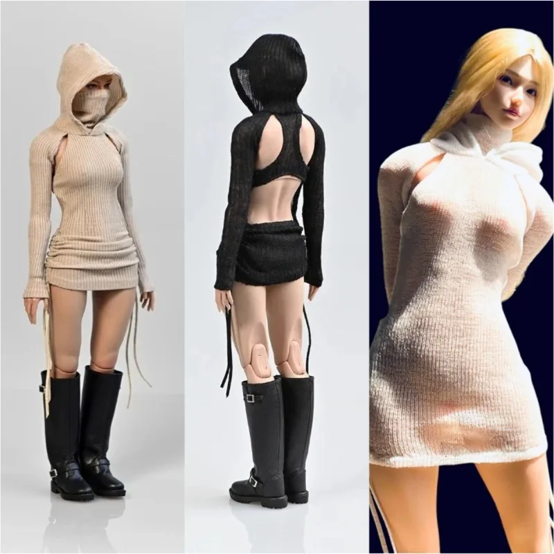 Handmade 1/6 Scale Female Soldier Long Dress with Pleats Clothing Model Accessories for 12'' TBL PH Action Figures Body