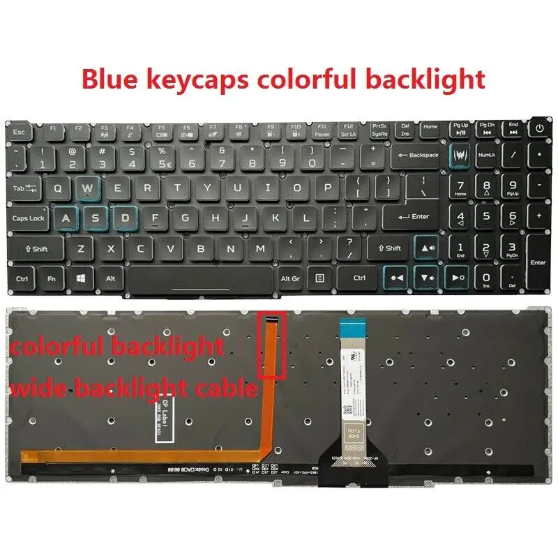 NEW US Keyboard Backlit FOR ACER Nitro 5 AN515-56 AN515-57 AN517-54 AN517-41