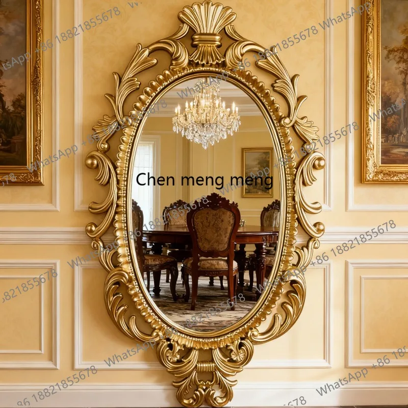 Y183 French living room entrance decorative mirror wall-mounted bathroom mirror retro vanity makeup mirror