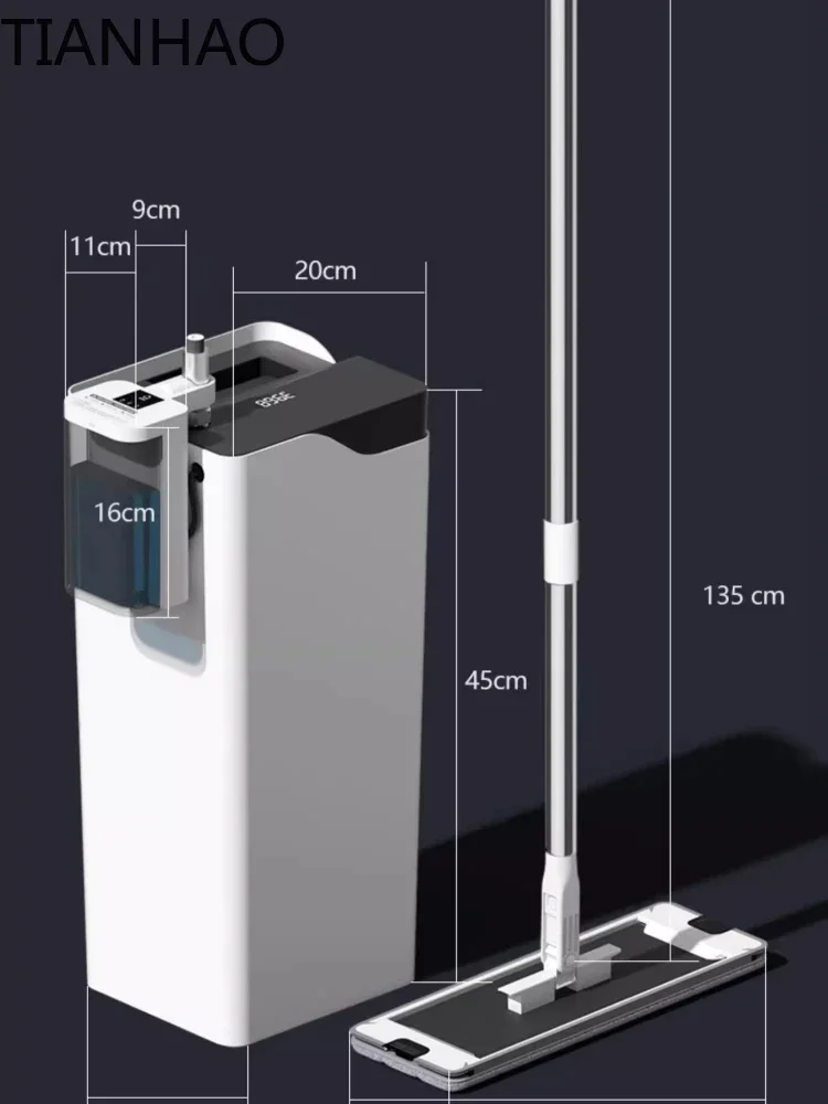 Automatic Drainage Intelligent Cleaning Mop Household Lazy Mopping Device Floor Scrubber Lavadora Portatil