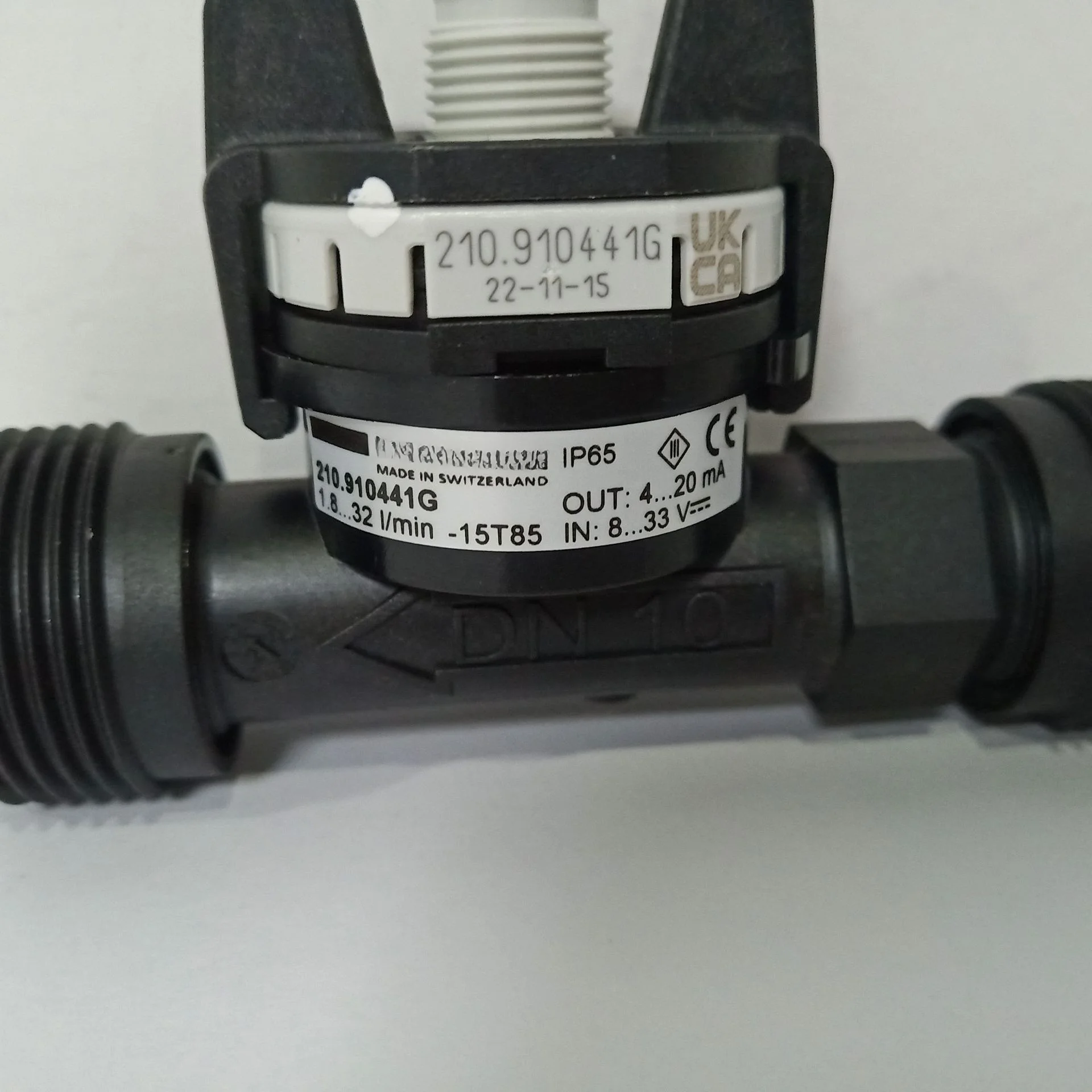 Flowmeter 210.910441G DN10 1.8... 32 l/min. Output 4-20MA