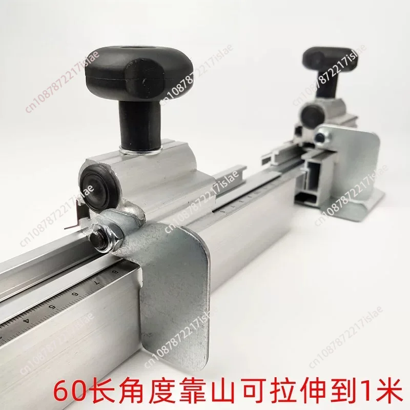 Telescopic Angle Fence for Panel Saw, Adjustable Angle Stop, Woodworking Precision Cutting Tool