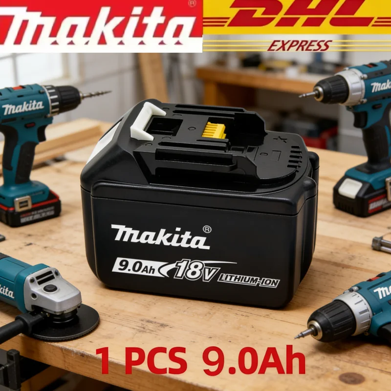 

Genuine 18V 5/6/9Ah makita Battery for rechargeable large capacity Power Tools Replacement Li-Ion Battery+charger+electric drill