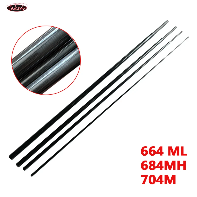 TAKEDO 4 Section Travel Rod Blank 664 ML 684MH 704M Spinning Fishing Rod Blanks No Paint Rod Building Component Repair DIY