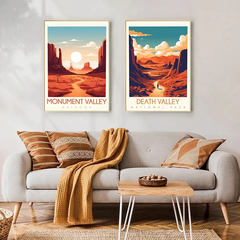 ملصق السفر الحديقة الوطنية الأمازون الغابات المطيرة الأراضي الوعرة وادي الموت قماش الطباعة صورة فنية جدارية لتزيين غرفة المنزل #2