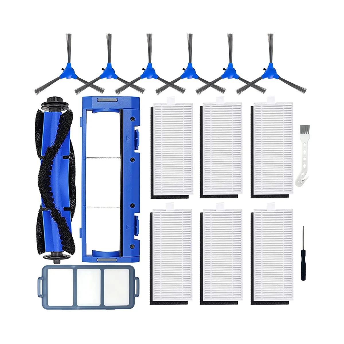 لـ RoboVac 11S, 15T, 30, 30C, 15C, 12, 25C, 35C روبوت فراغ فرشاة جانبية رئيسية مرشحات Hepa-ABLM #1