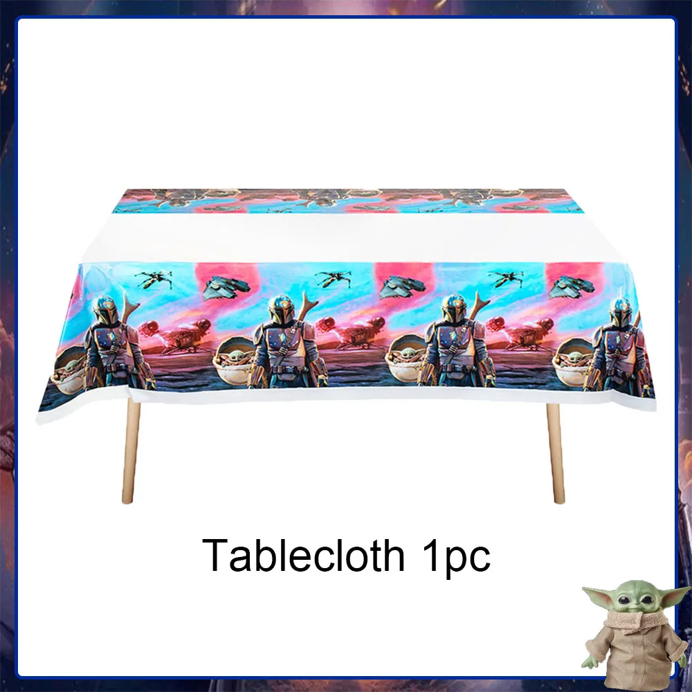 Star Waring Yoda Baby Theme Birthday Party Decoration Cup Plate Napkin Cake Topper Tablecloth Balloon Banner Favors Kids Boys - view 3