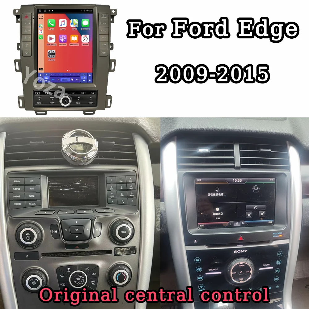 Yoza Carplay Car Radio For Ford Edge 2009-2015 Android Touch Screen Multimedia Player GPS Navigation Stereo 4G Wifi Gift Tools