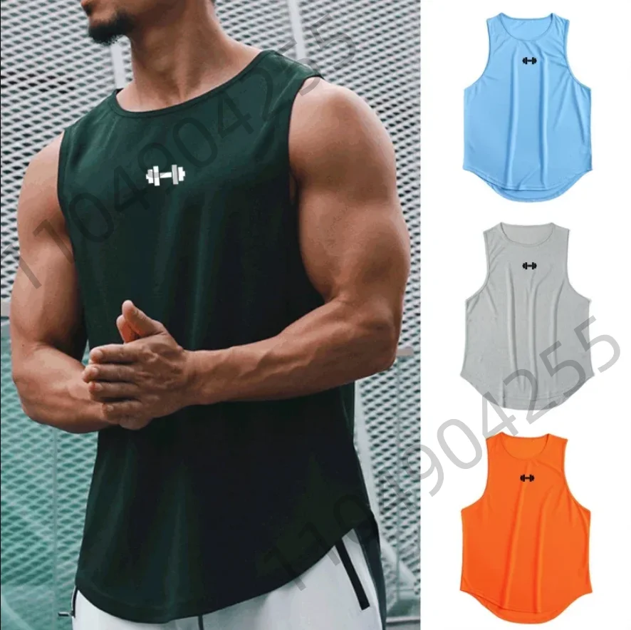 

Men's summer gymnastics jackets, fitness training suits, quick-drying sleeveless loose shirts, fashionable basketball vests