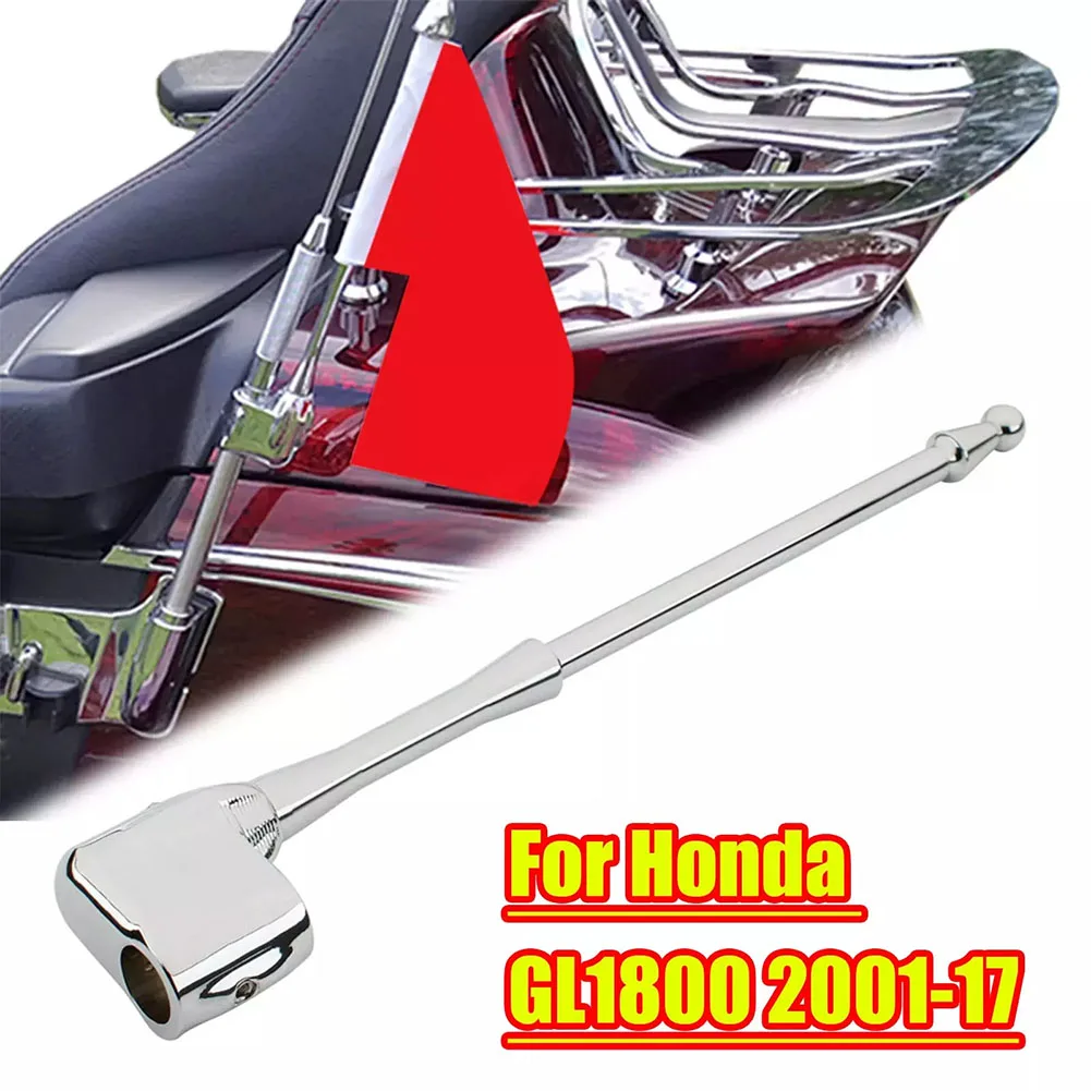 Motorcycle Accessories Installation Chrome Motorcycle Accessory Aluminum Flagpole Bracket Aluminum Flag Bracket For Honda GL