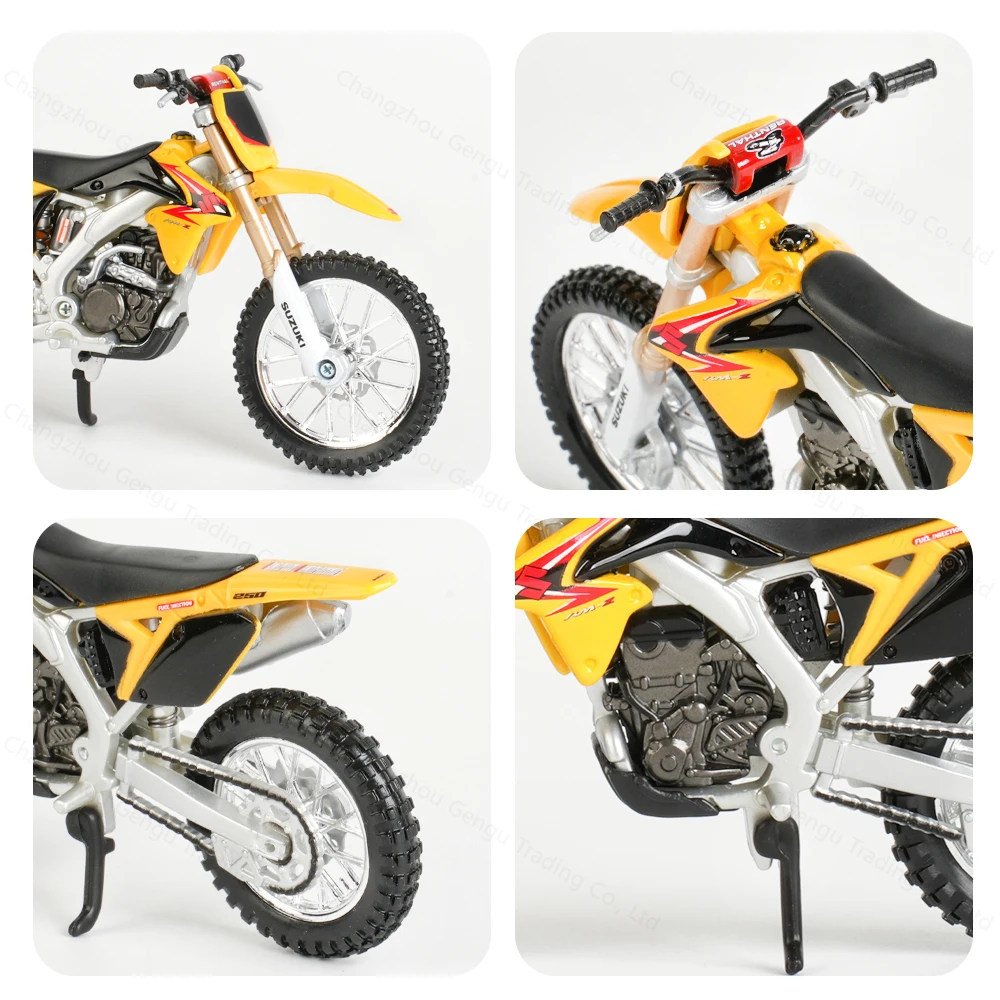 Bburago 1:18 Suzuki RM-Z450 vehículos fundidos estáticos juguetes de modelos de motocicletas coleccionables